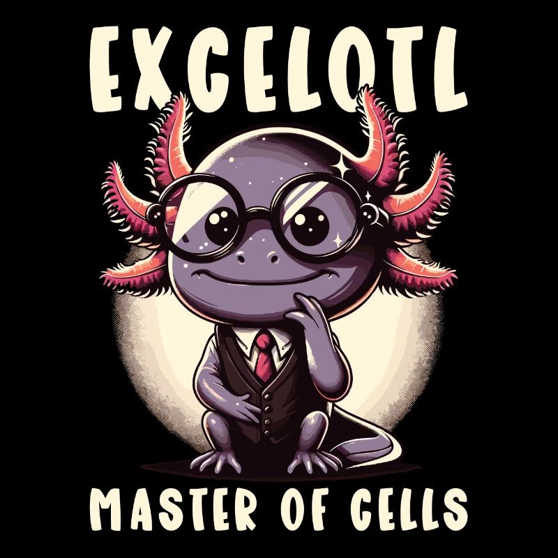 Excelotl Geeky Spreadsheet Axolotl