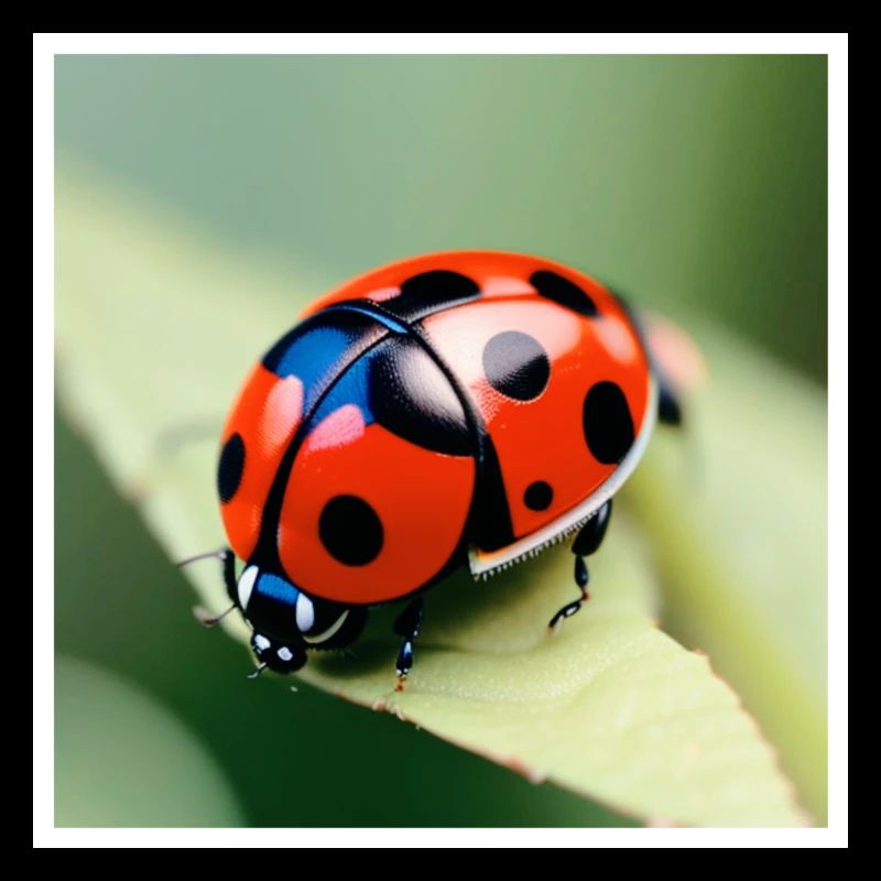 Ladybug sitting on a leaf