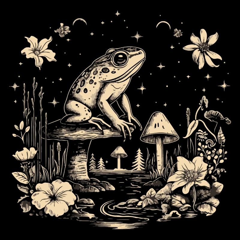 frosch cottagecore moon