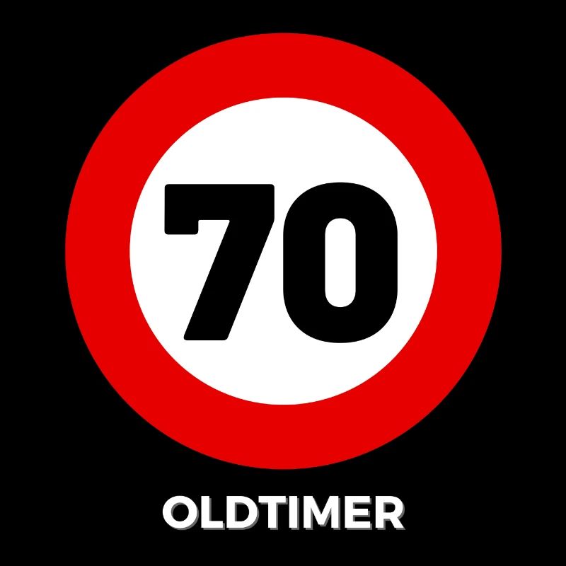 70 anniversaire Oldtimer panneau de signalisation