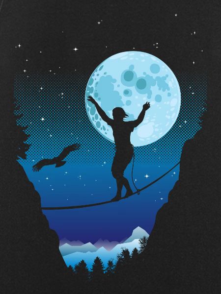 Moonlight slackline