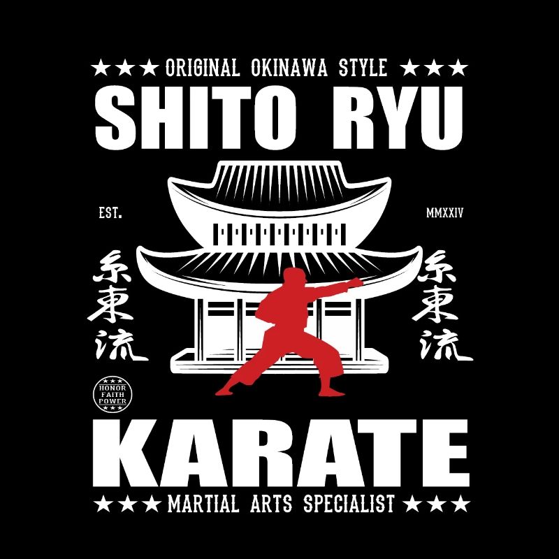 Conception d’arts martiaux Shito-Ryu cool avec kanji