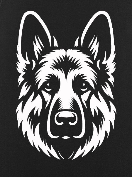 Cool Shepherd Silhouette Design