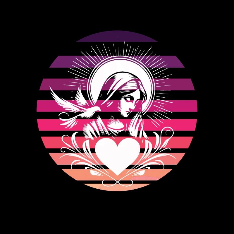 Sinnliches Maria Mutter Gottes Retro Design