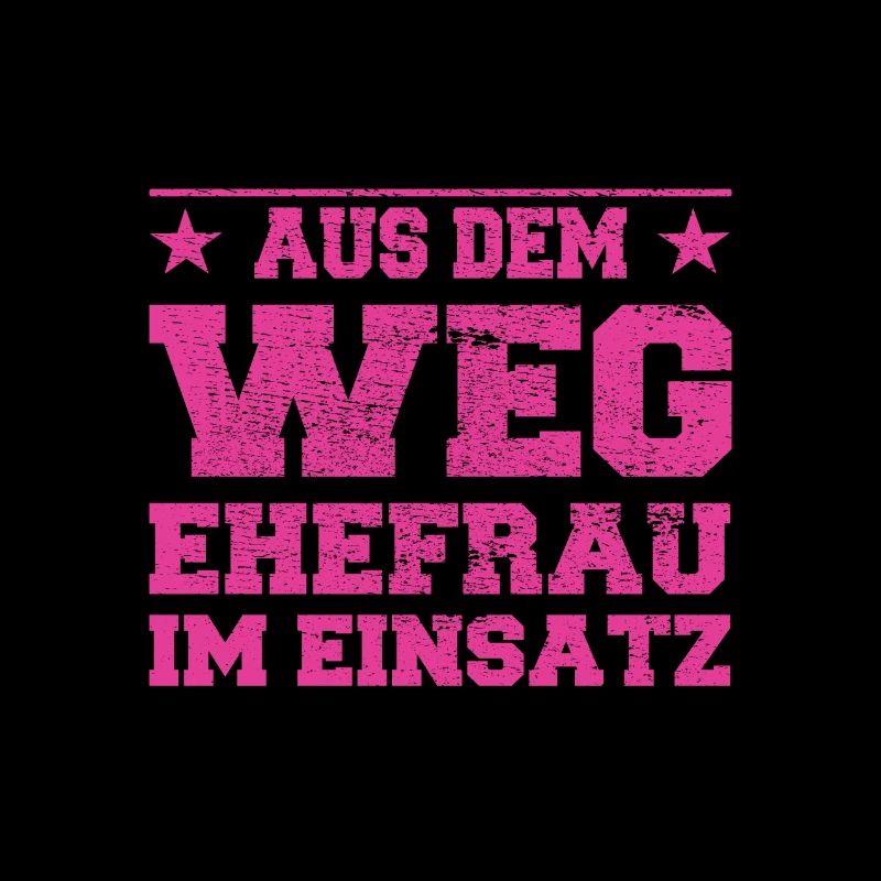 Aus dem Weg Ehefrau im Einsatz Design