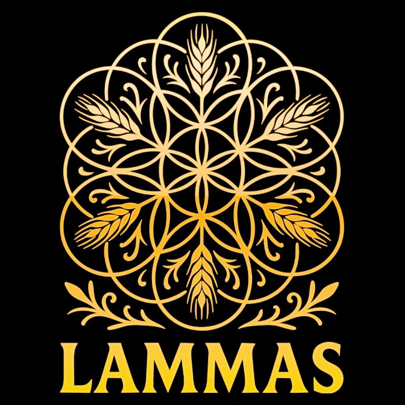 Lammas - Blume des Lebens aus Getreide