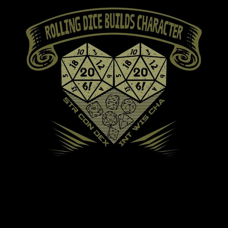 Rolling Dice Builds Character - D20 Tabletop RPG