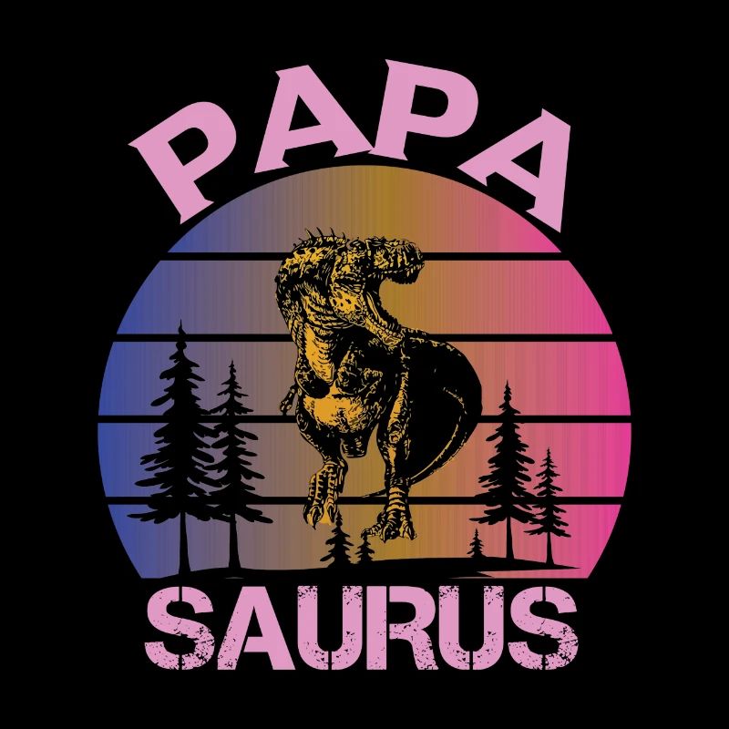 Papasaurus Vatertag Dinosaurier T-Rex Geschenkidee