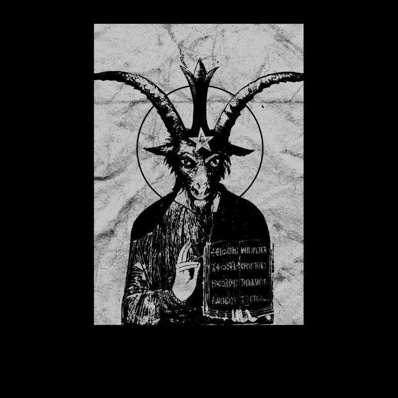 Okkulte Baphomet Gothic Grunge Satan Devil Schwarz