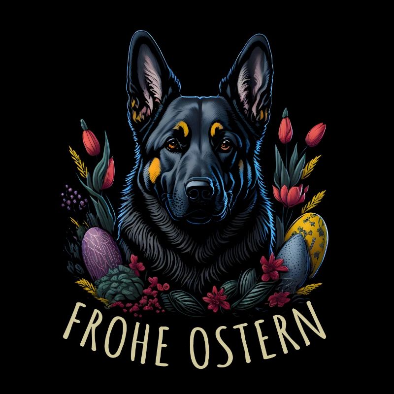 Ostern Frühling Deutscher Schäferhund