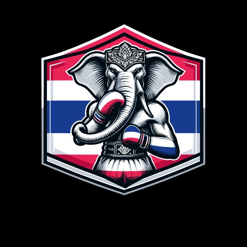 Drôle Muay Thai Boxe Eléphant Boxe