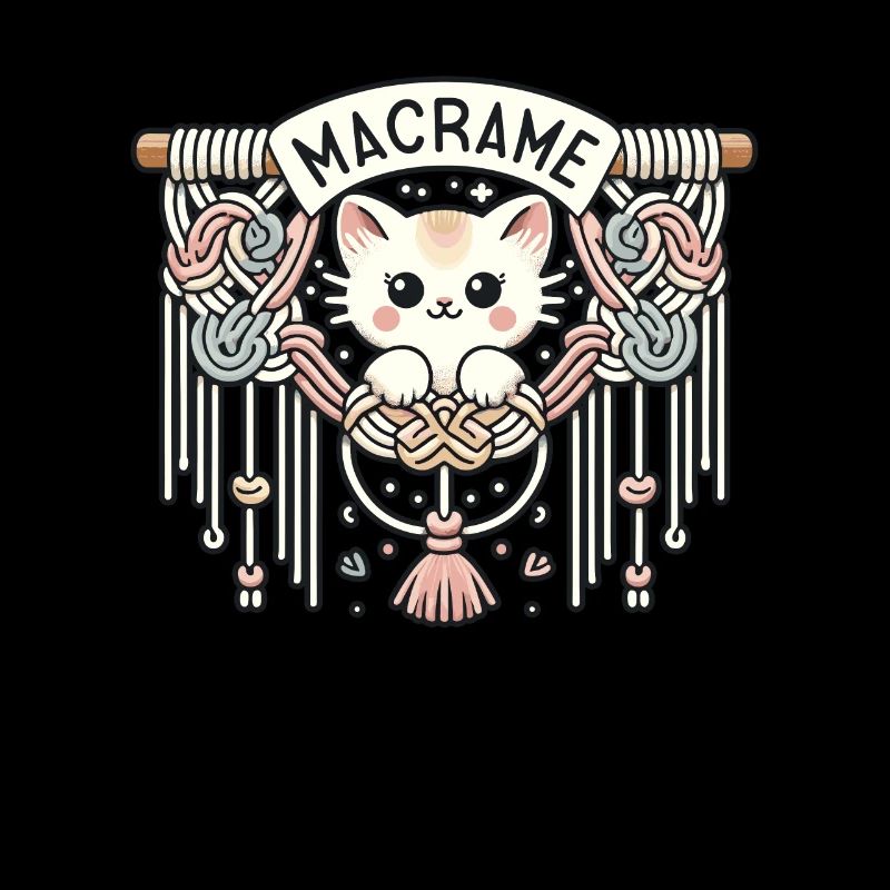 Funny Macrame Cat Artist Macrame