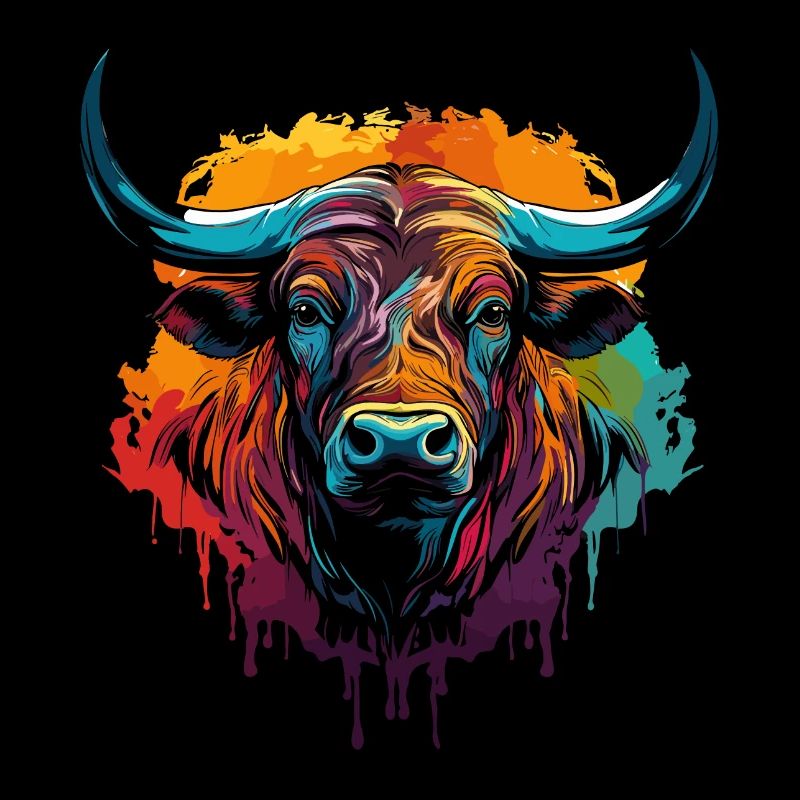 Buffle d’eau coloré