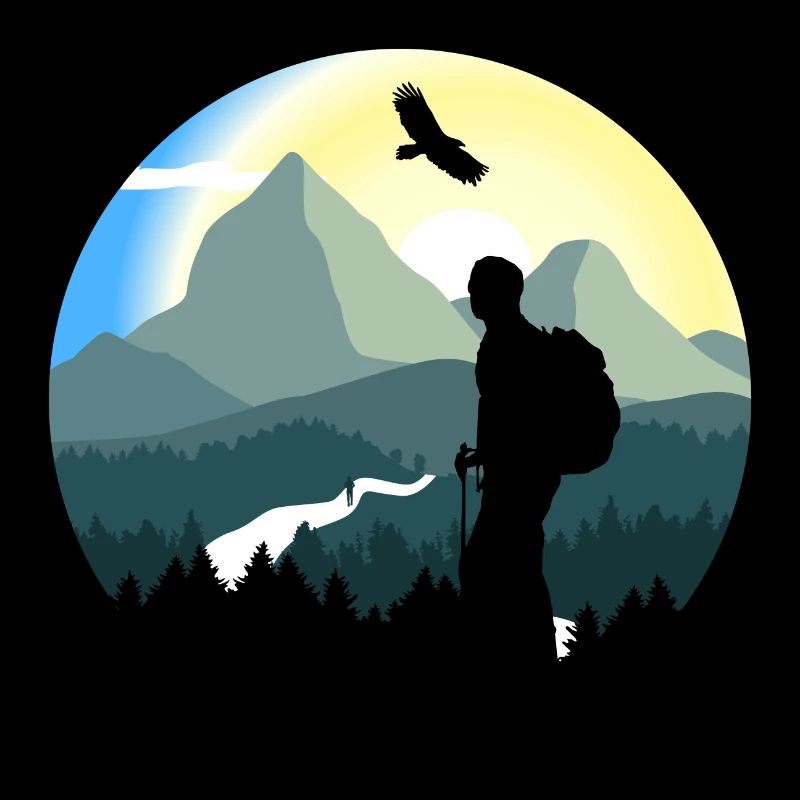 Mountains, hiking, wilderness - man