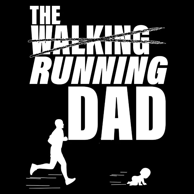 The walking running dad. idée cadeau papa et bébé