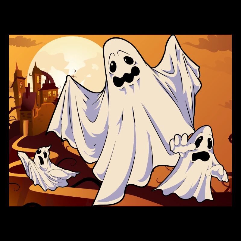 Effrayant cadeau d’Halloween Full Moon Ghost