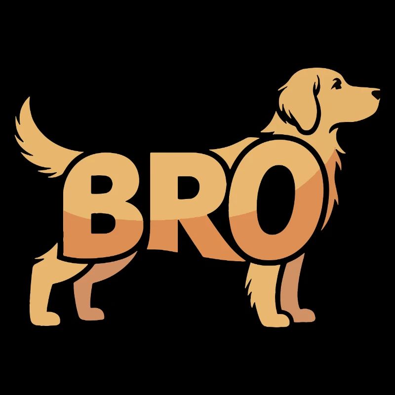 Bro Dog - Logo d’animal de compagnie cool