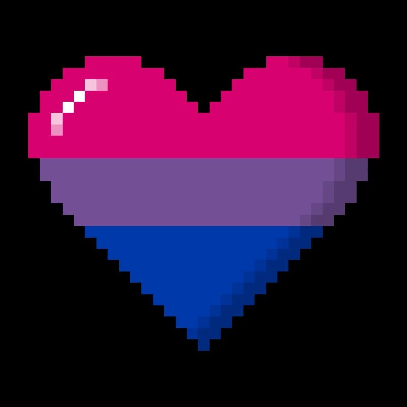 Fierté Bisexuelle 8Bit Pixel Coeur