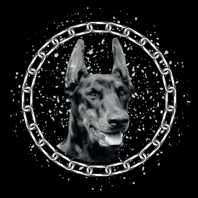 Dobermann als Portrait