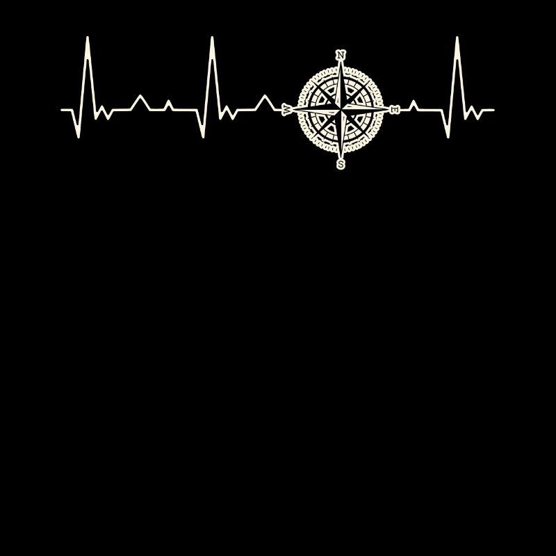 Símbolo de brújula. Corazón. Amor. Ekg. Legumbres