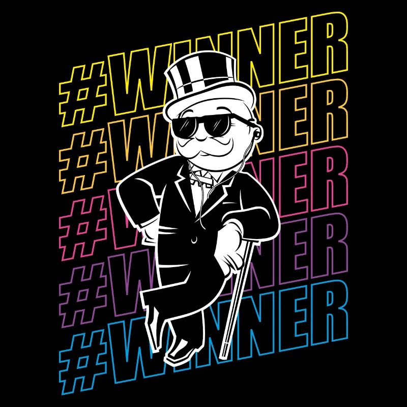 Monopoly Hashtag Winner Mr. Monopoly Décontracté