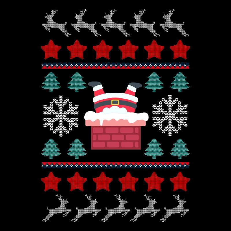 Santa's Upside Down in the Chimney