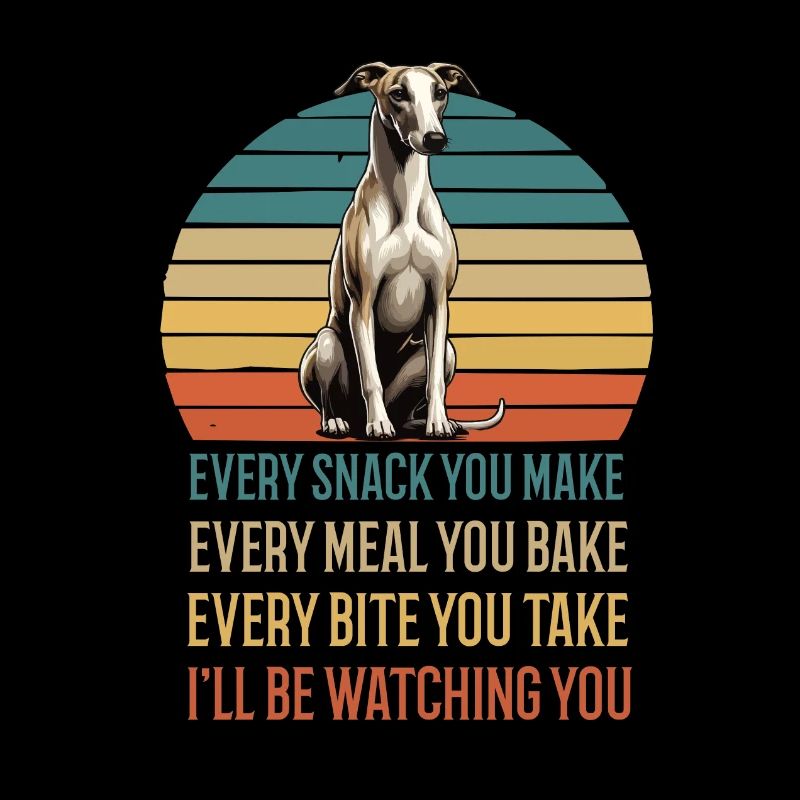 Chaque collation que vous préparez Whippet Greyhound Whippets