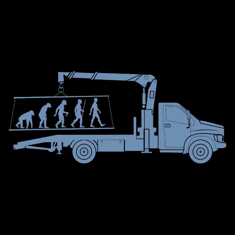 Tow Truck Evolution Silhouette Minimalist