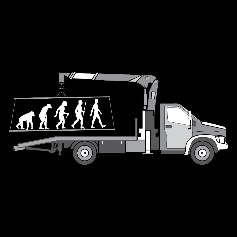 Tow Truck Evolution Silhouette Minimalist
