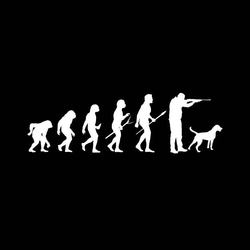 Lustiges Evolution Jagen Jäger Jagdhund Design