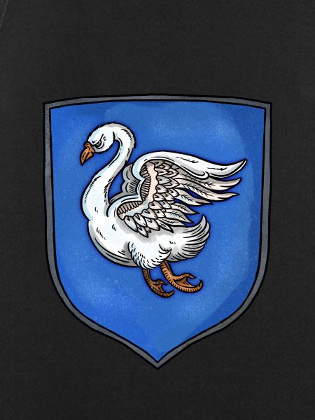 Wappen silber Schwan