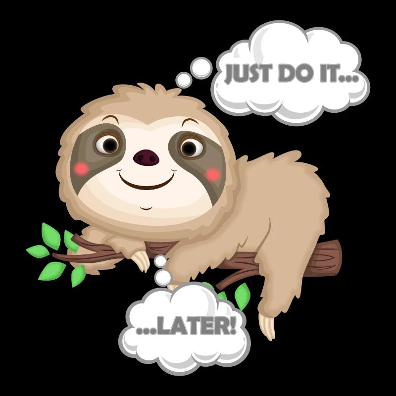 Just do it later | Sloth chilling gift idea