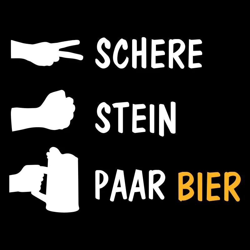 Schere Stein Bier lustig Biergarten Bierzelt