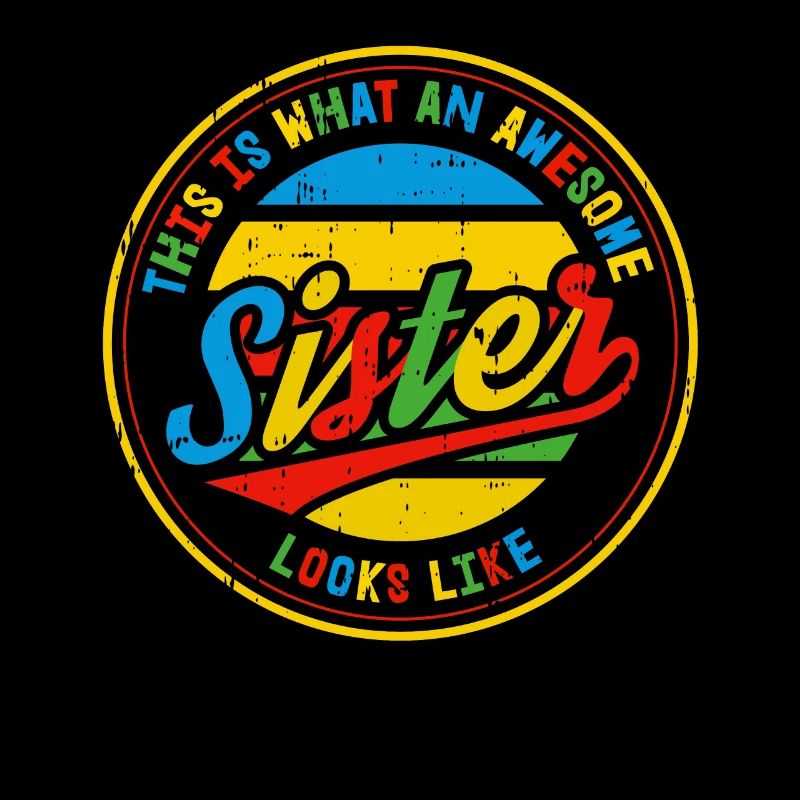 Beste Schwester Schwesterherz Retro Sis Geschenk