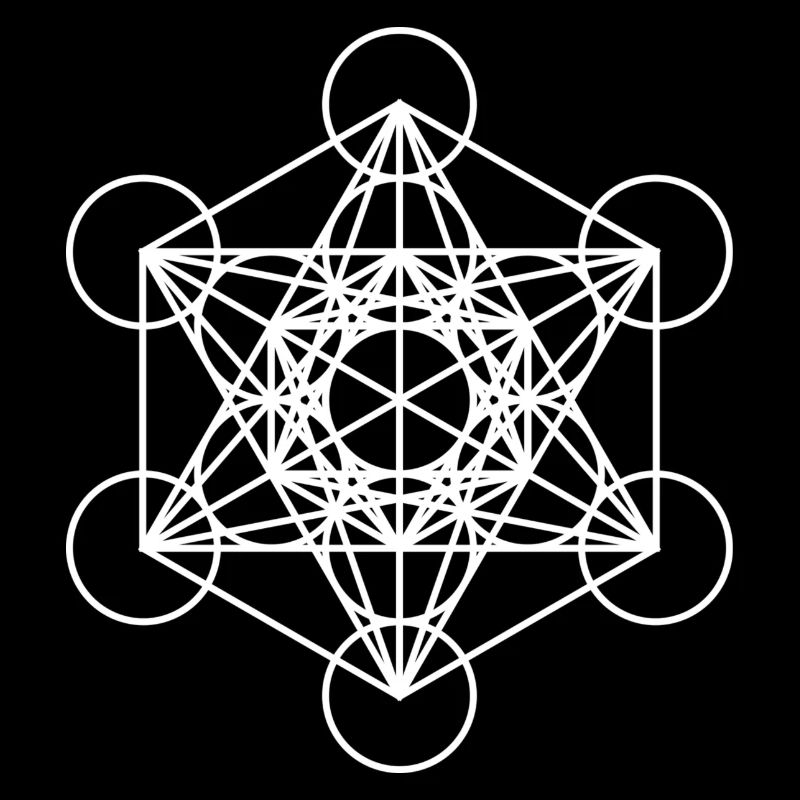 metatron cube white Würfel Geschenkidee