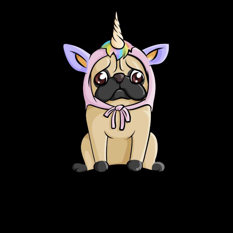 Mops Einhorn Kostüm Hund Geschenk