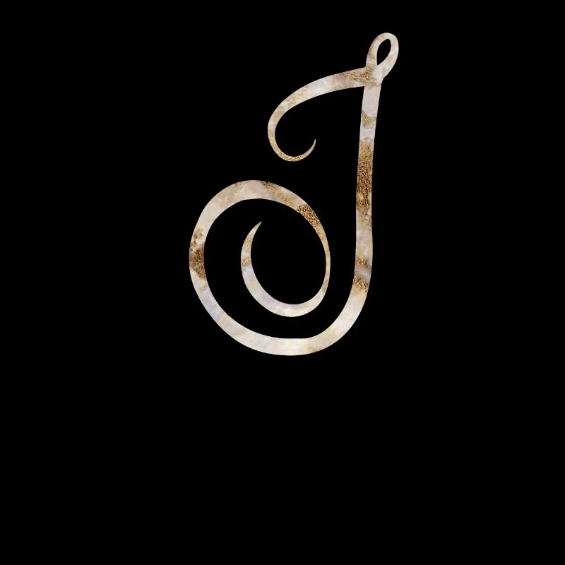 Conception de lettre J alphabet monogramme en marbre or rose