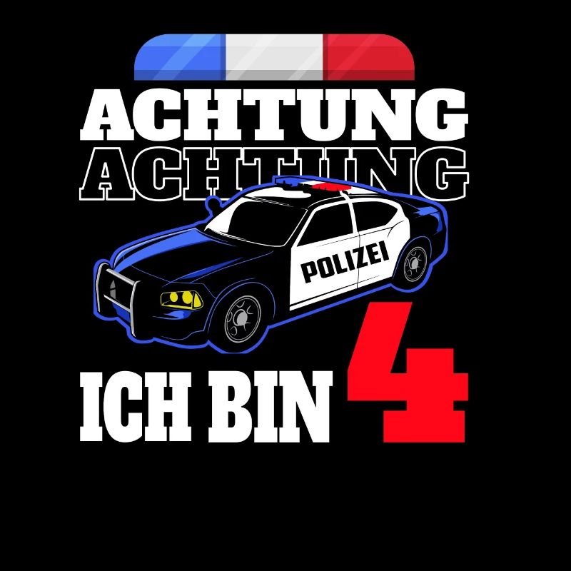 4 Geburtstag Polizei Polizeiauto Junge Geschenk