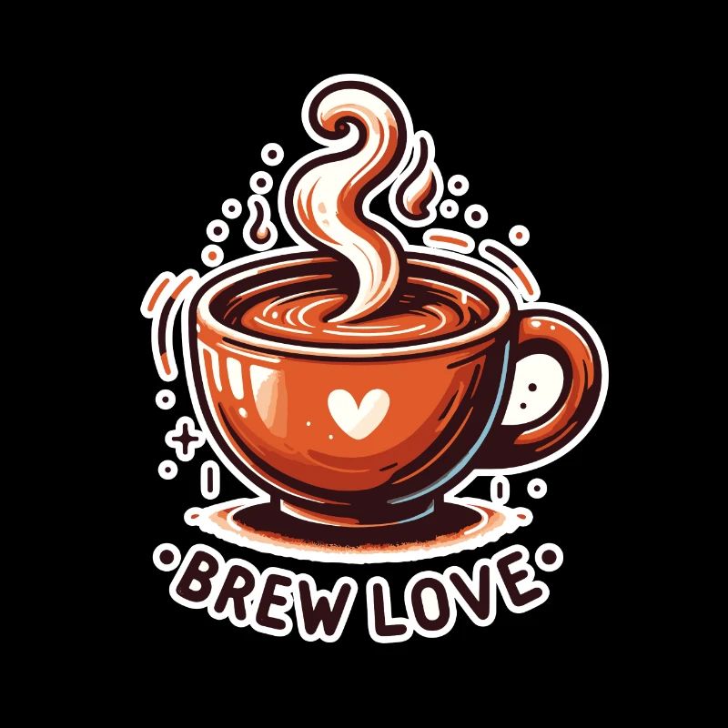 Brew Love - Coffee Cup Illustration