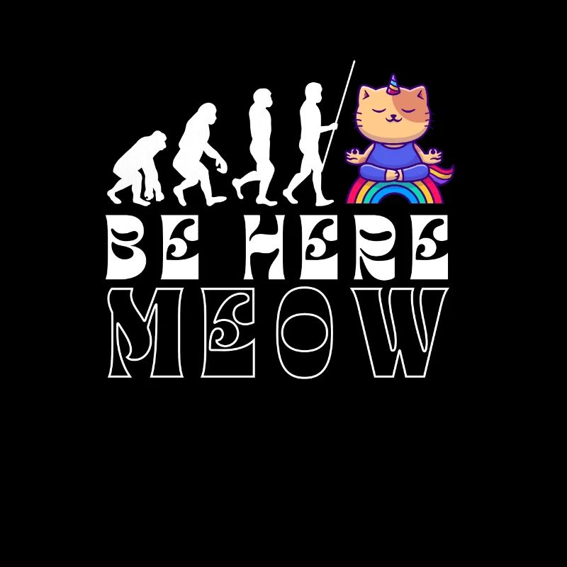 Chat de yoga - Be Here Meow