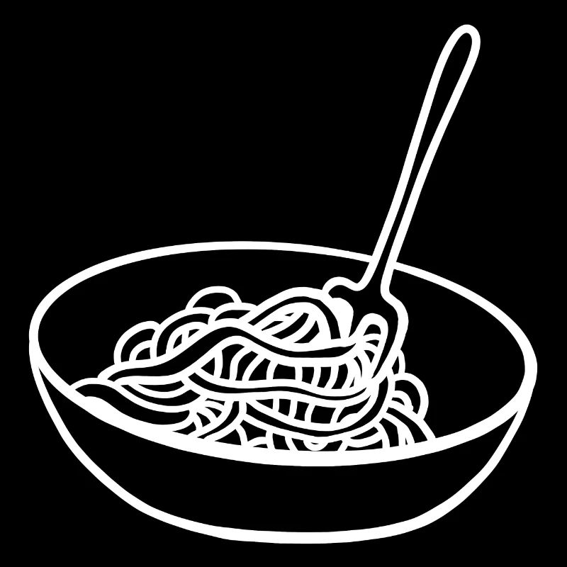 Spaghetti bowl noodles fork spaghetti server