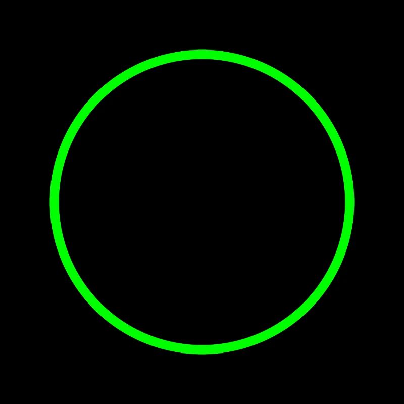 Circle ring shape icon green