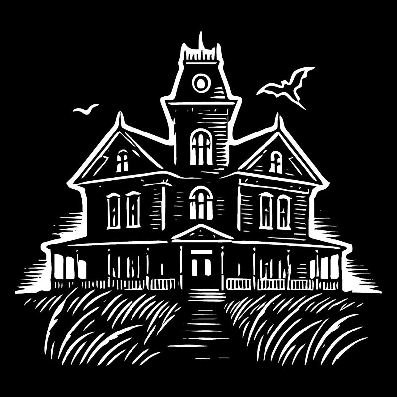 Maison hantée effrayante – Design d’Halloween