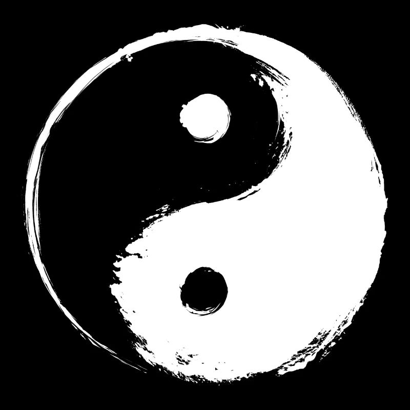 Yin Yang circle (white)
