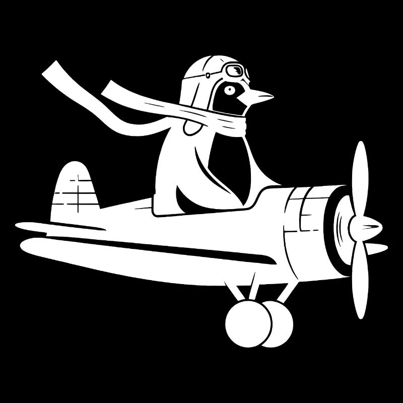 Penguin Pilots Silhouette Flight License