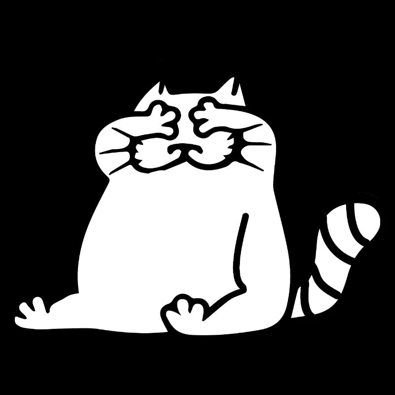 Silhouette white cat closed eyes