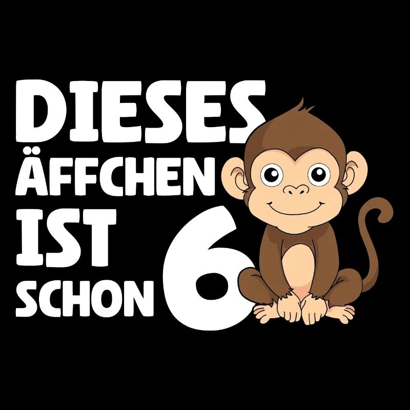 6. Geburtstag 2018 - Dieses Äffchen Ist Schon 6