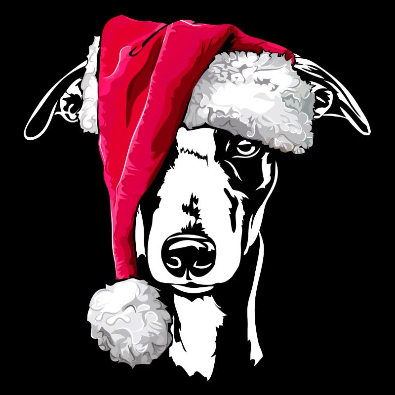 Santa WHIPPET Chiens de Noël Wilsigns
