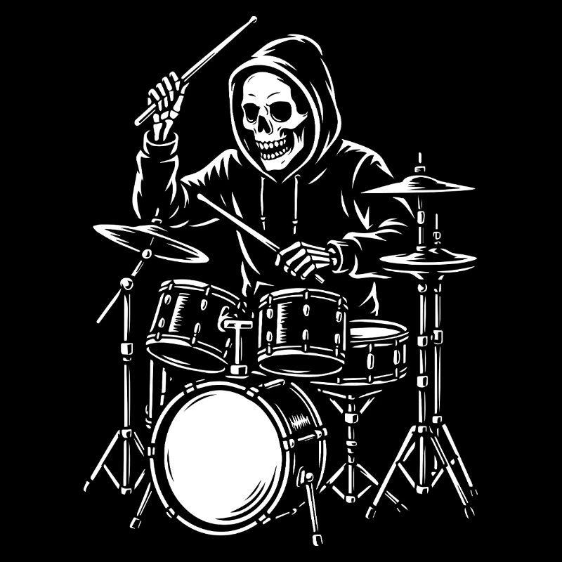 Batteur squelette en sweat à capuche