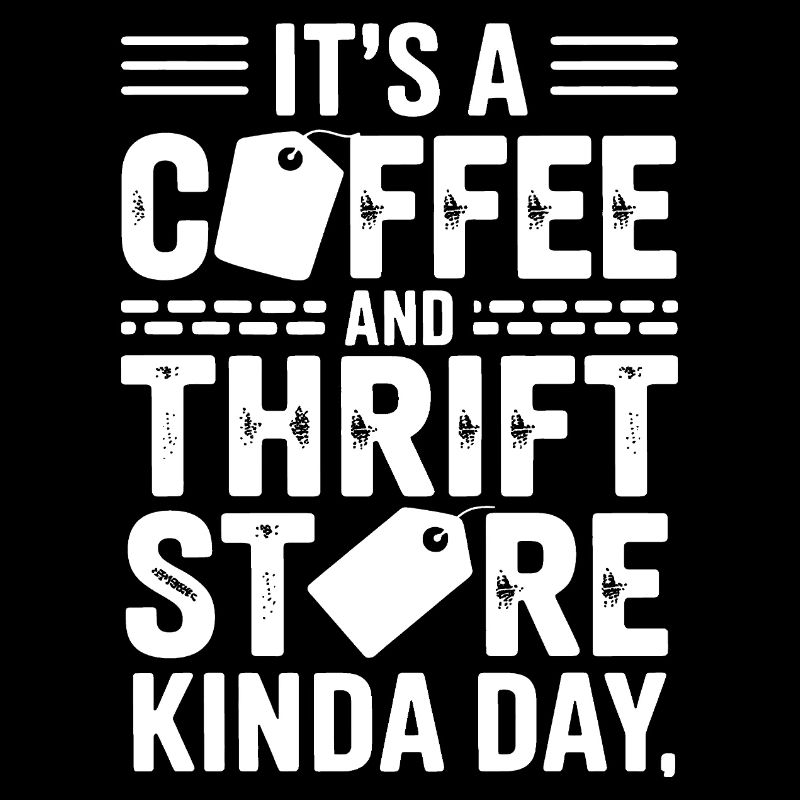 Kaffee-Secondhand-Laden-Tages-T-Shirt